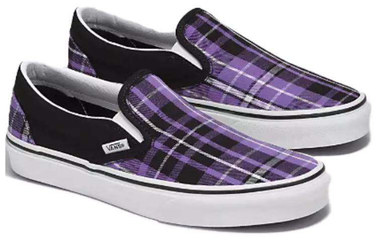 Lookbook Vans 滑入式 經典款 舒適風範經典 防滑耐磨 低筒 滑板鞋 男女通款 黑紫色