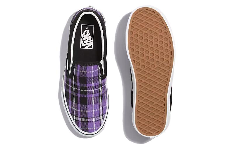 Shop Vans 滑入式 經典款 舒適風範經典 防滑耐磨 低筒 滑板鞋 男女通款 黑紫色