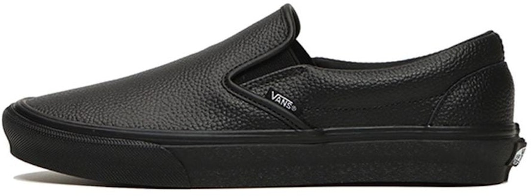 Vans Slip-On Leather 'Black' V98CFLEA Buy Vans Slip-On Leather 'Black' V98CFLEA