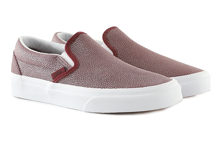 Lookbook 大童 Vans 一脚蹬 休閒 低筒 兒童滑板鞋 灰粉色