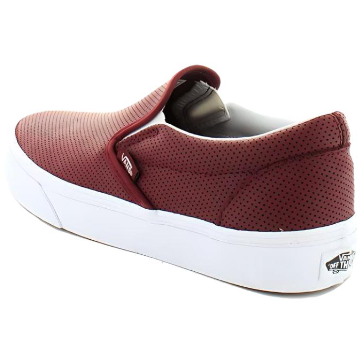 Vans Slip-On Low Top Casual Skate Shoes Unisex Red 圖 2