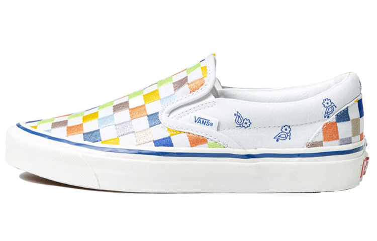 Buy Vans 休閒棋盤格低筒板鞋 男女同款 白藍