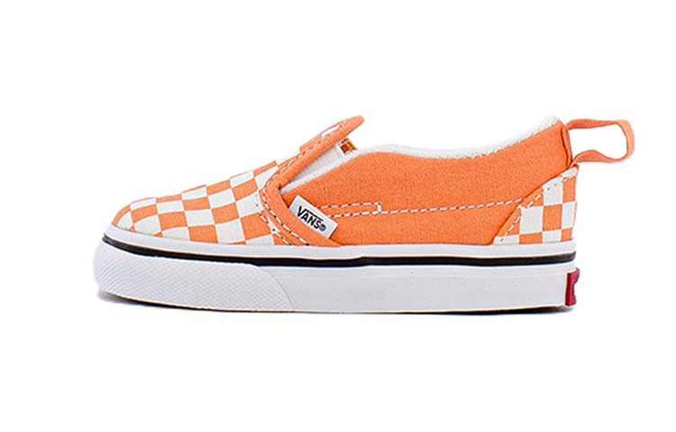 Vans Slip-On Low Tops Thick Sole Casual Skateboarding Shoes Orange White VN000UBSARX