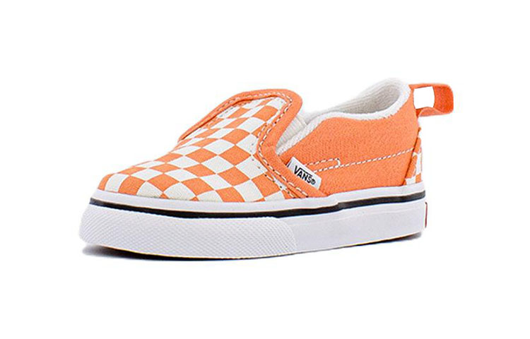 Order 幼童 Vans 低幫厚底休閒滑板鞋 橙白