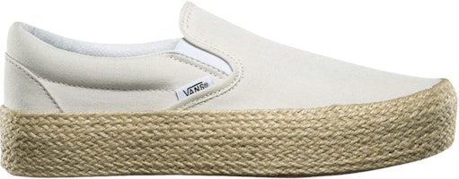 Vans Slip-On Platform Espadrille 'Marshmallow' VN0A3NARFS8 Vans Slip-On Platform Espadrille 'Marshmallow' VN0A3NARFS8