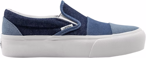 Vans Slip-On Platform SF 'Patchwork Denim' VN0A3MVCR40 Vans Slip-On Platform SF 'Patchwork Denim' VN0A3MVCR40