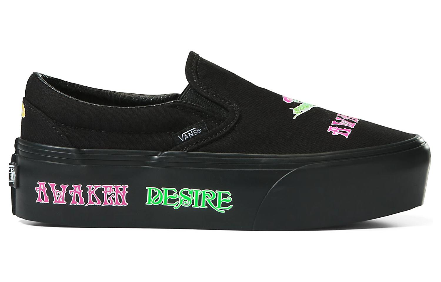 Order Vans Slip-On Stackform 'Negro Verde Rosa' VN0A7Q5R1OJ
