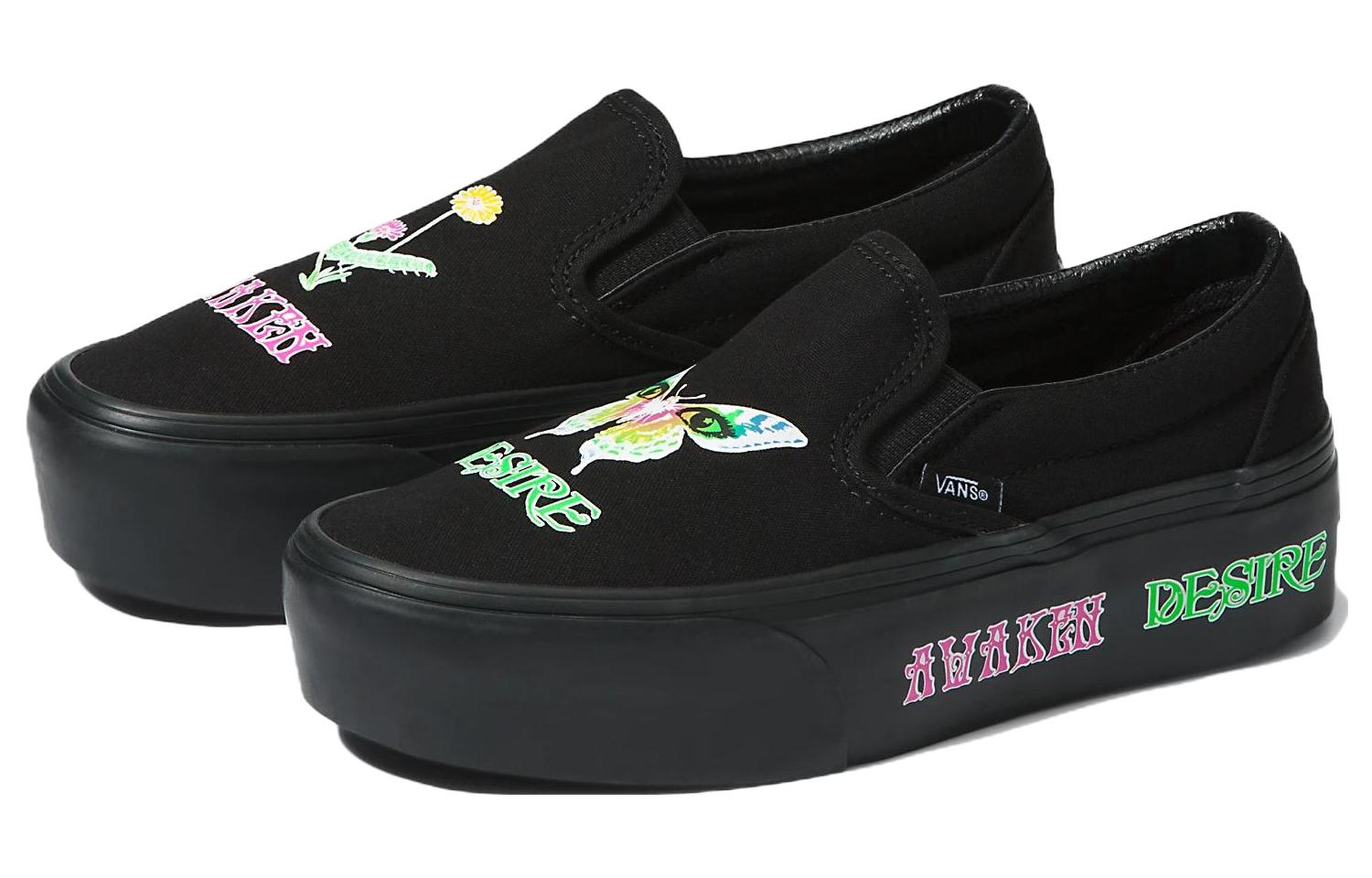 Lookbook Vans Slip-On Stackform 'Negro Verde Rosa' VN0A7Q5R1OJ