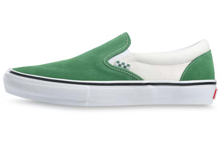 Vans slip-on Turn Fur Splicing Low Top Casual Canvas Skate Shoes Unisex Retro Green VN0A5FCA3JD