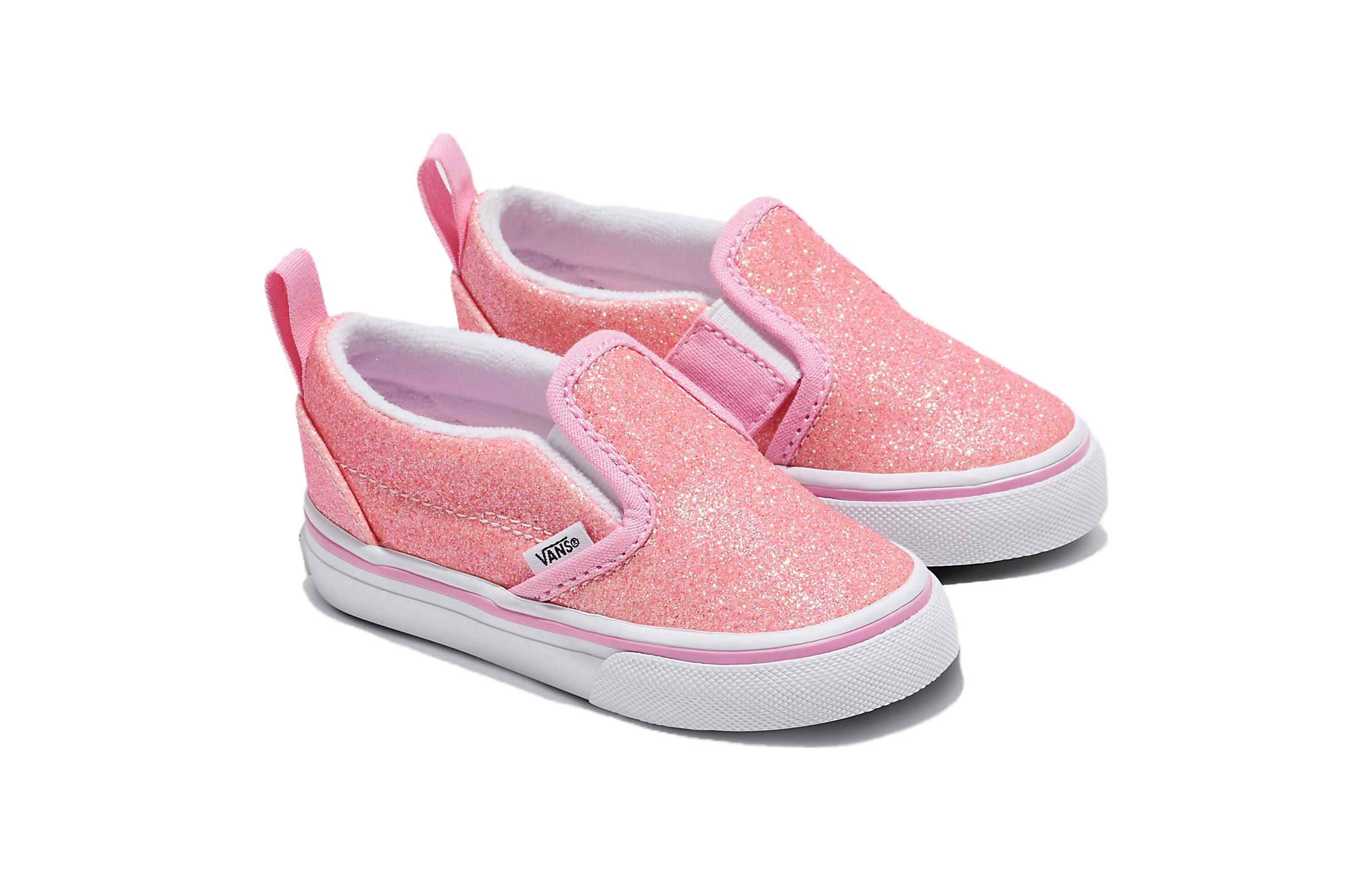 Order Vans Slip-On V 'Glitter - Pink' Wanita Gliter Merah Muda VN000UBSPNK