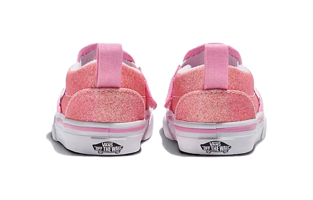 Lookbook Vans Slip-On V 'Glitter - Pink' Wanita Gliter Merah Muda VN000UBSPNK