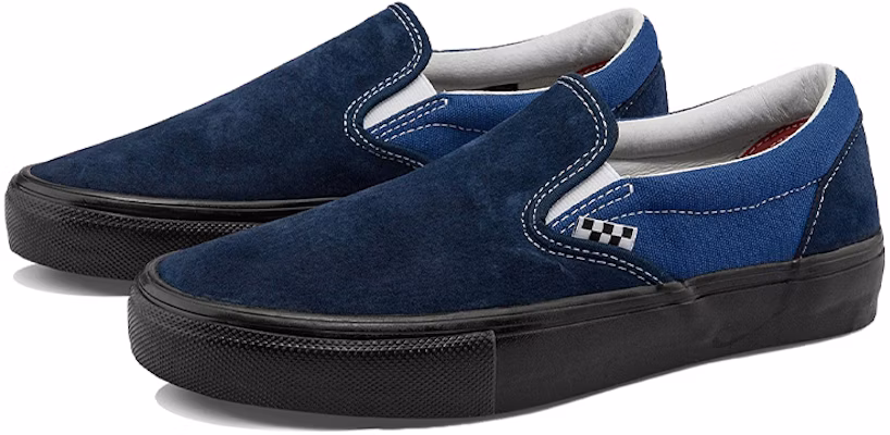 Vans 低筒懶人滑板鞋 VCU 職業滑板 低幫 板鞋 男女同款 黑藍色 Order Vans 低筒懶人滑板鞋 VCU 職業滑板 低幫 板鞋 男女同款 黑藍色