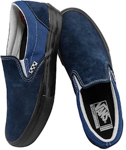 Vans 中性滑板一脚蹬鞋 黑色/蓝色 VN0A4BWDNGV Shop Vans 中性滑板一脚蹬鞋 黑色/蓝色 VN0A4BWDNGV