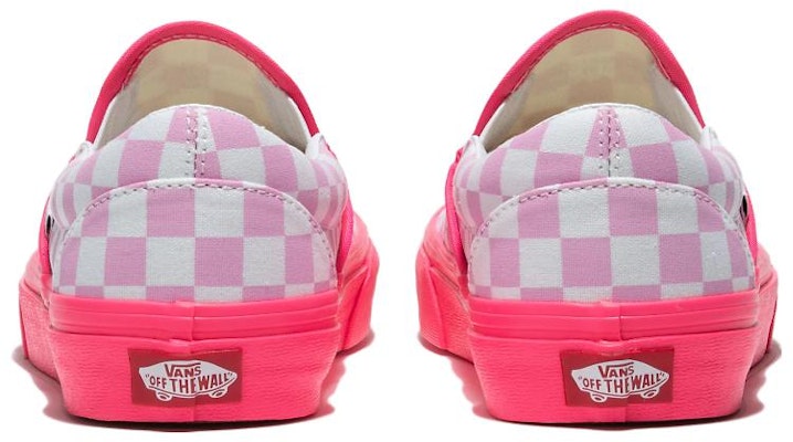 Vans slip-on CUSTOMS NEON 'Checkerboard Merah Jambu' VN0A3VC1444 Lookbook Vans slip-on CUSTOMS NEON 'Checkerboard Merah Jambu' VN0A3VC1444