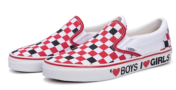 Vans Slip-On I Heart 'Blanco Rojo' VN0A4U38WKU Lookbook Vans Slip-On I Heart 'Blanco Rojo' VN0A4U38WKU