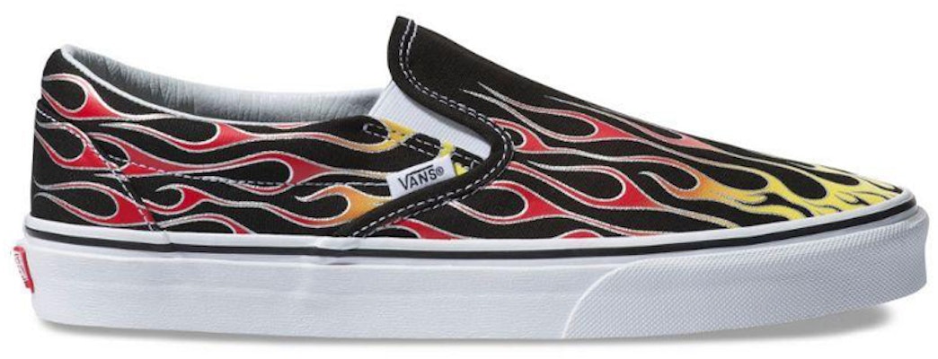 Vans经典无带拼图黑色火焰鞋 VNA38F7VKJ Order Vans经典无带拼图黑色火焰鞋 VNA38F7VKJ