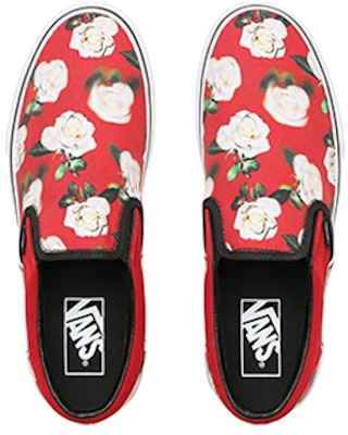 Vans 无带休闲鞋 浪漫花卉红色 VN0A38F7VMI Shop Vans 无带休闲鞋 浪漫花卉红色 VN0A38F7VMI