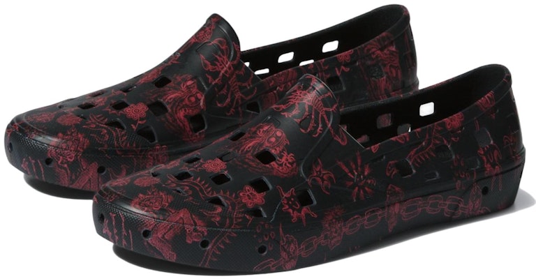 Vans 無帶 Trk 潮流時尚洞洞 運動涼鞋 男女同款 黑紅 Lookbook Vans 無帶 Trk 潮流時尚洞洞 運動涼鞋 男女同款 黑紅