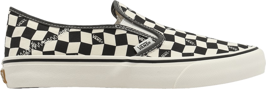 White and black checkered shoes online