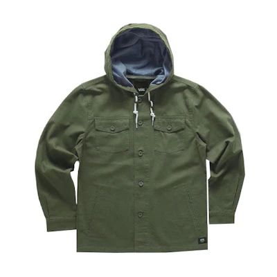 Vans Solid Color Casual Hoodie Jacket Men’s Army Green VN0A36JLKCZ