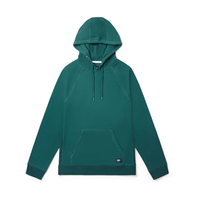 Vans Solid Color Green Pullover Hoodie with Drawstring VN0A3H5MTTZ