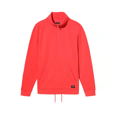 Vans Solid Color Half-Zip Pullover Sweatshirt Red VN0A3HPY0HI