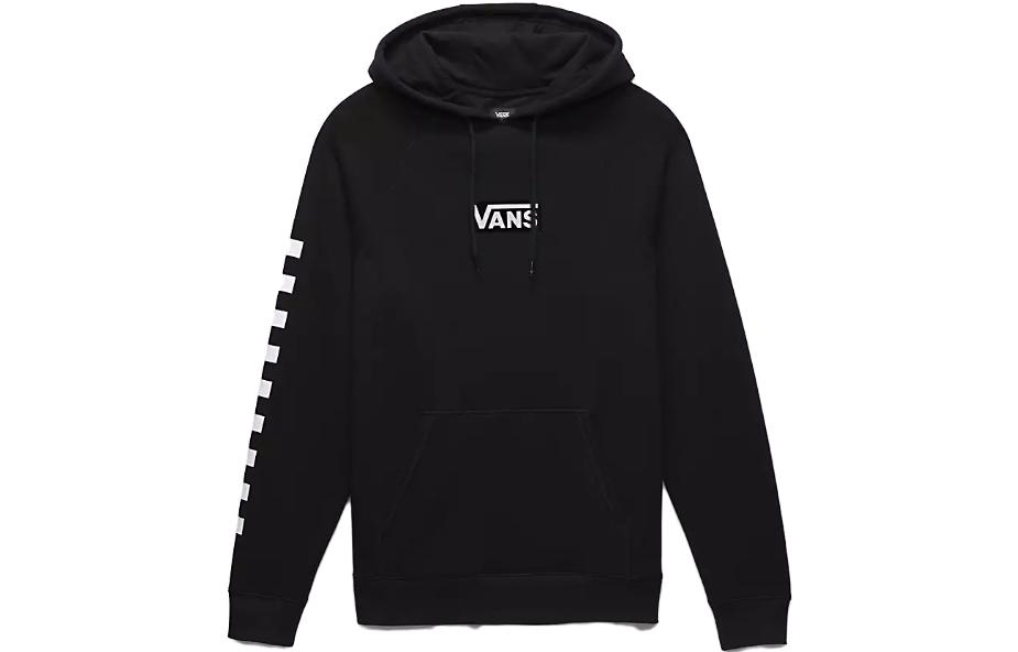 Vans Solid Color Letter Print Hoodie Pullover Unisex Black VN0A49SN95Y
