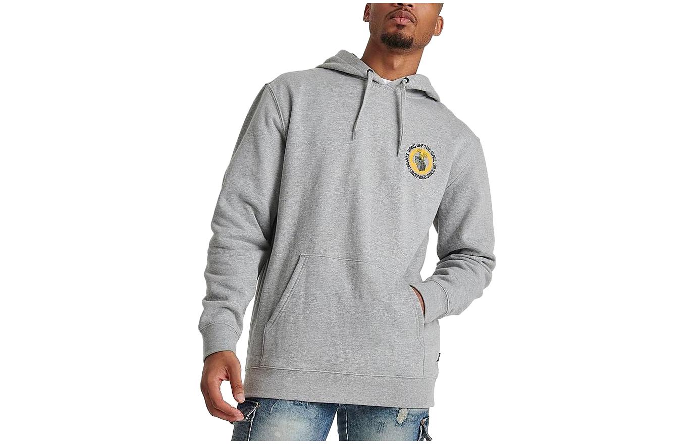 Vans Solid Color Logo Hoodie Grey VN0007W7-021