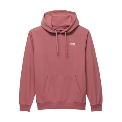 Vans Solid Color Logo Loose Hoodie Withered Rose Color VN0A7YDVCHO