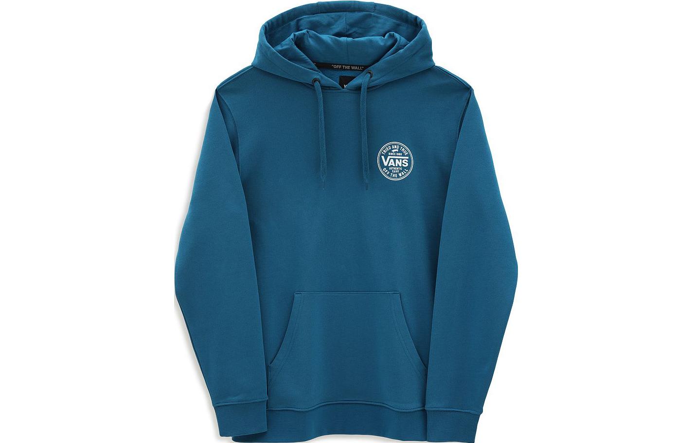 Vans Solid Color Logo Print Hoodie Long Sleeve - Blue VN0A54AZ1QQ