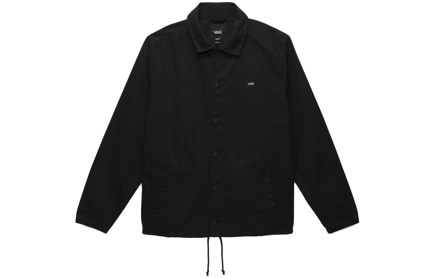 Vans Solid Color Loose-Fit Long-Sleeve Jacket - Black VN0006DXBLK1