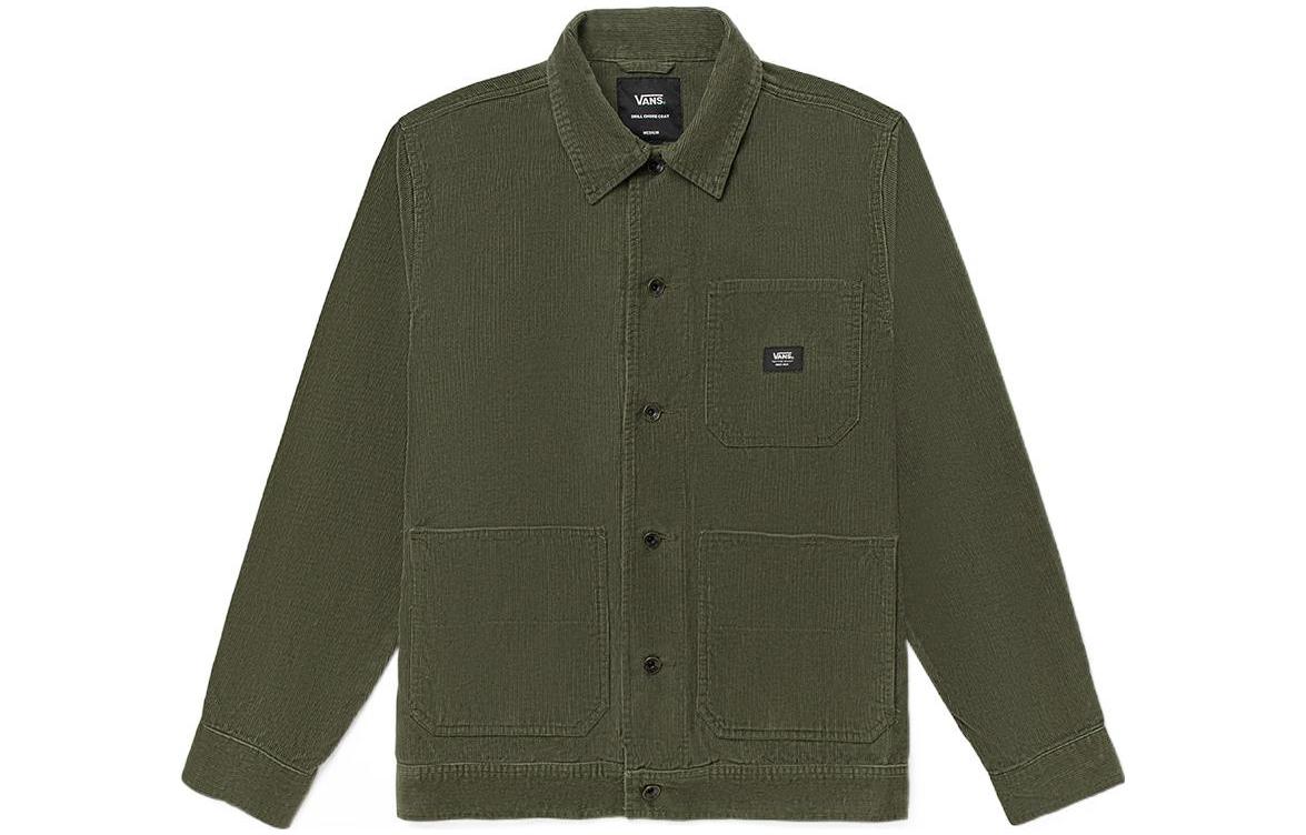 Vans Solid Color Multi-Pocket Workwear Shirt Jacket Men’s Olive Green VN0A7SDRKCZ