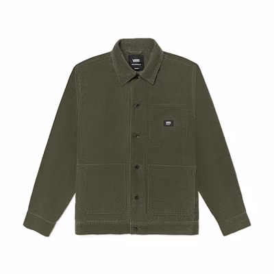 Vans Solid Color Multi-Pocket Workwear Shirt Jacket Men’s Olive Green VN0A7SDRKCZ
