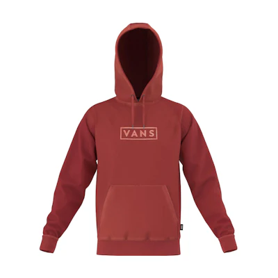 Vans Solid Lettering Slim Fit Red Hoodie for Men VN0A54AL14A