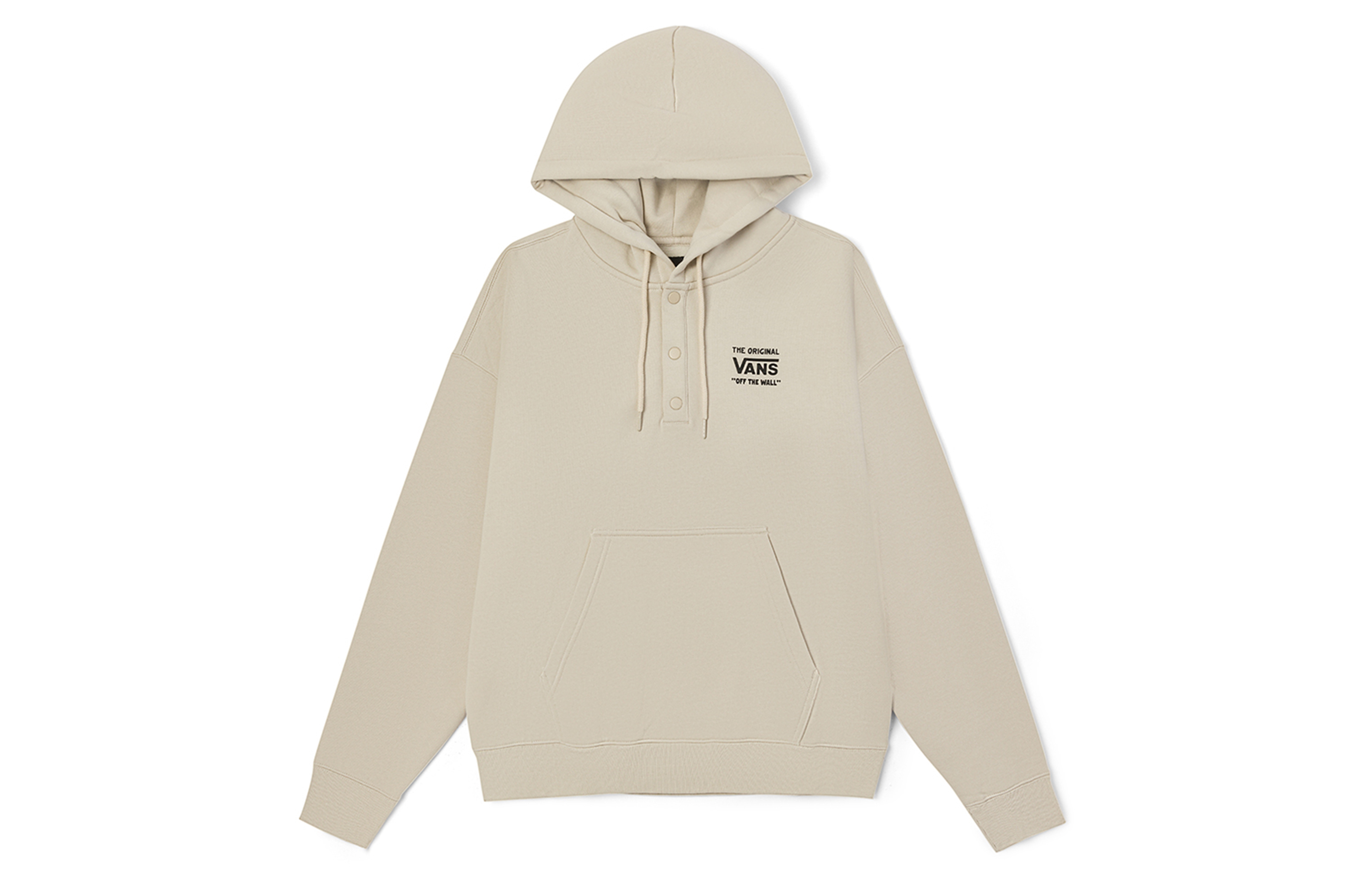 Vans Solid Logo Hoodie Pullover Unisex Long Sleeve Beige VN0009172N1
