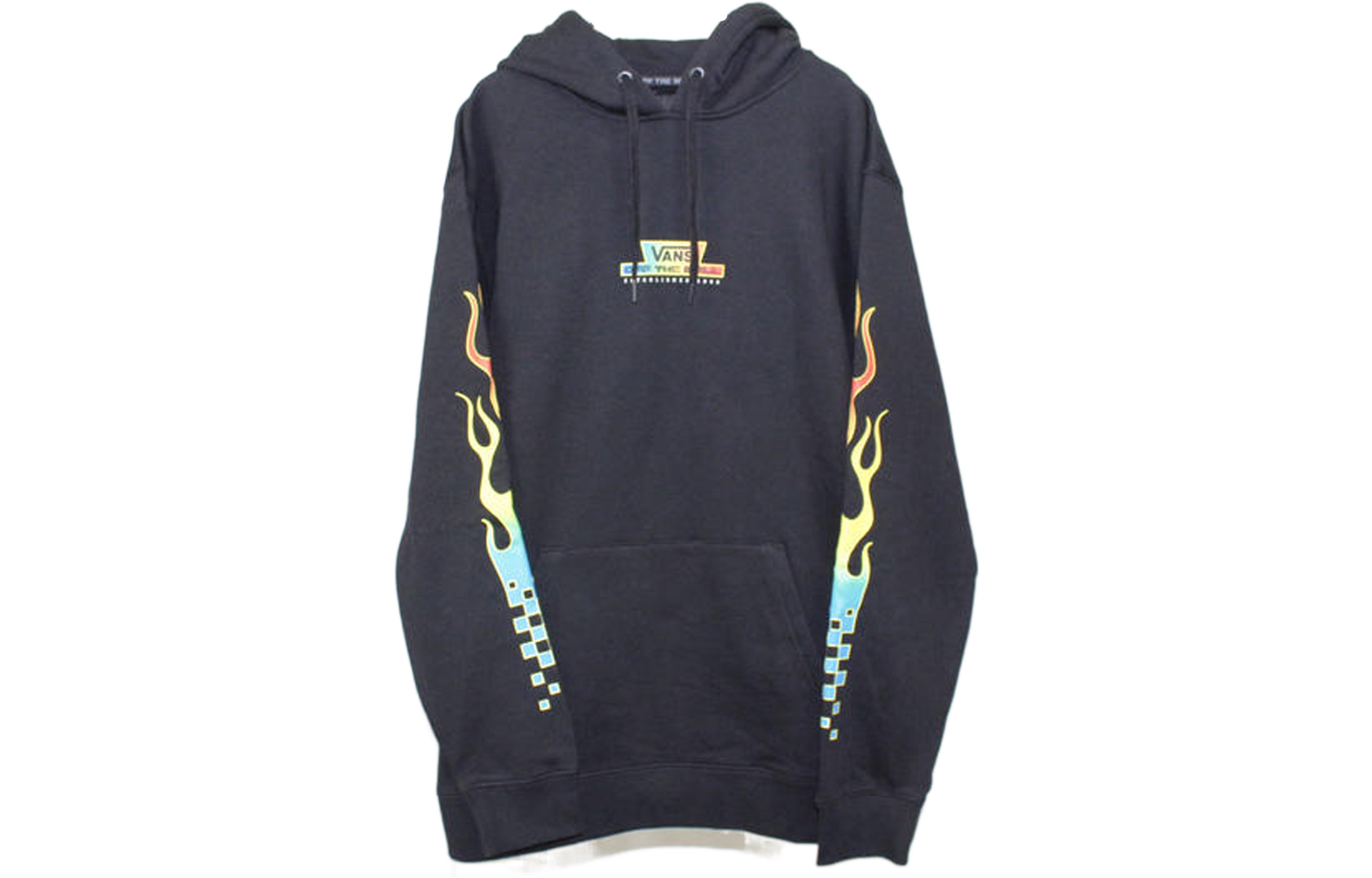 Vans Solid Logo Print Hoodie Unisex Black VN0A541BBLK