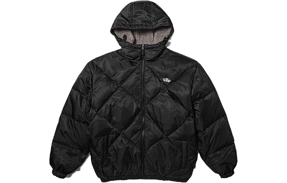 Vans Solid Logo Zip-Up Hoodie Jacket Unisex Black VN000FBZBLK