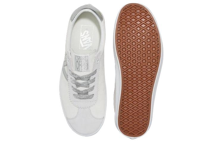 Shop Vans 防滑耐磨 低筒 板鞋 男女同款 白銀色