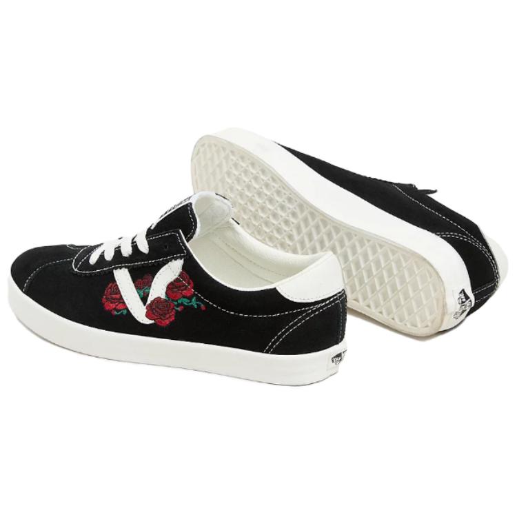 Shop バンズ スポーツ ロー "ブラック/ホワイト/レッド" VN000CTDKJG