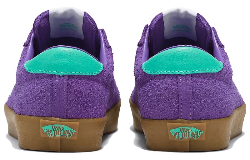 Shop Vans Vans 體育復古側條紋耐磨低筒滑板鞋男女通款紫色