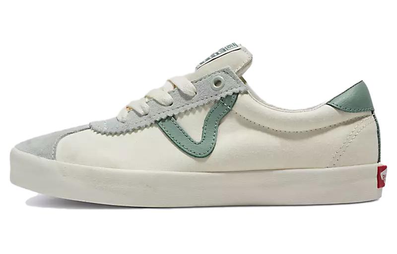 Vans Sport Low White Green Casual Sneakers - Lightweight & Durable. VN000CQRGRN