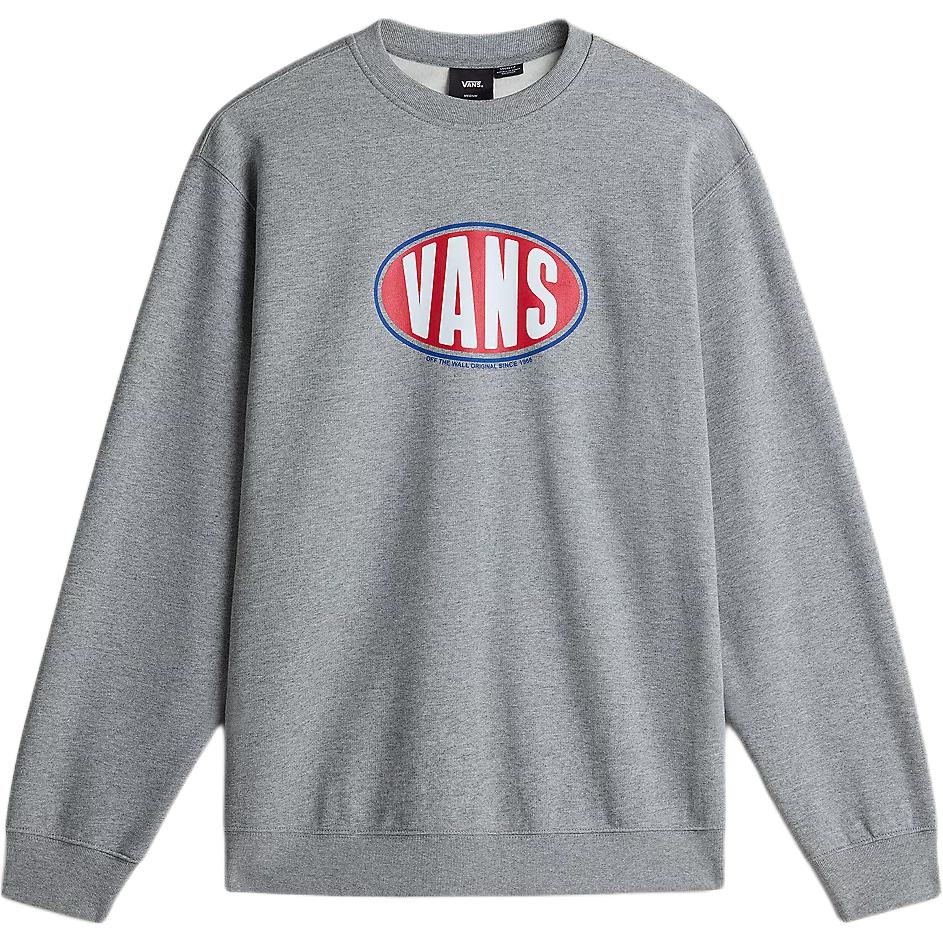 Vans Spray On Loose Crew Grey Loose Fit Pullover Sweatshirt VN000HPQ02F