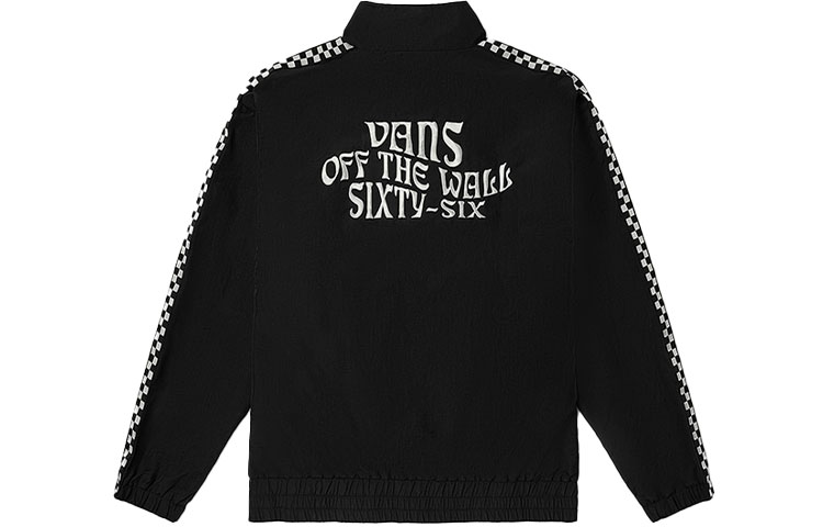 Vans SS22 Checkerboard Print Zip-Up Retro Track Jacket Black (Unisex) VN0A5HA5BLK