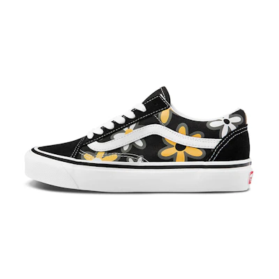Vans Style 36 Retro Casual Skateboarding Shoes Unisex Black Printing 'Black Yellow White'