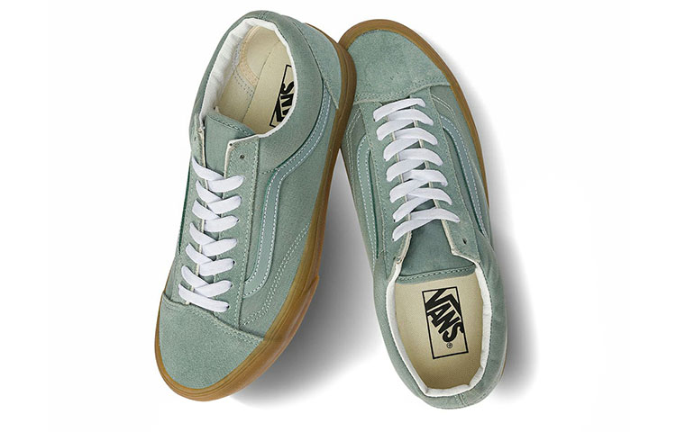 Shop 반스 스타일 36 레트로 로우탑 스케이트화 유니섹스 그린 VN0A54F6YV2 VN0A54F6YV2
