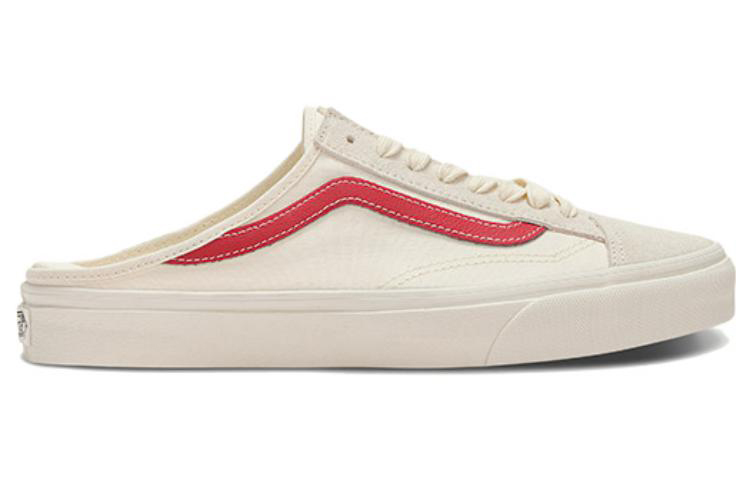 Vans Style 36 Mule Low Tops Casual Skateboarding Shoes Unisex White Red 圖 2