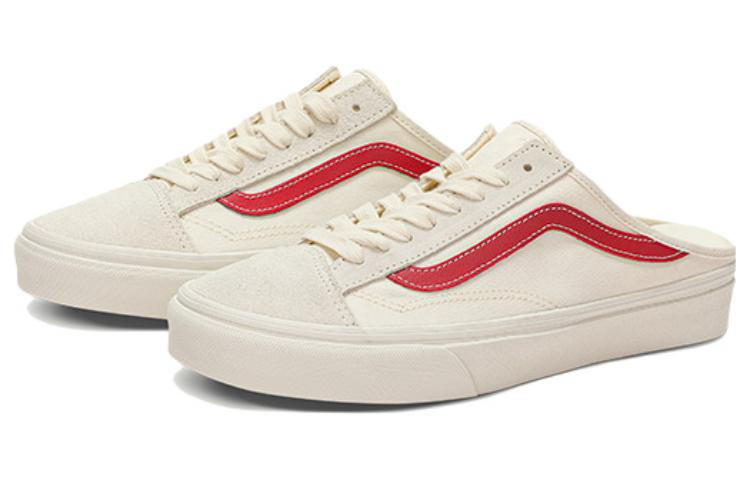 Vans Style 36 Mule Low Tops Casual Skateboarding Shoes Unisex White Red 圖 3