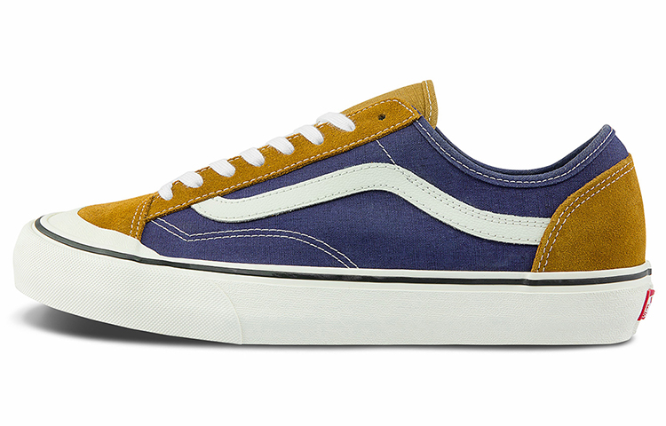 Vans Style 36 Splicing Contrasting Colors Low Tops Casual Skateboarding Shoes Unisex Navy Blue Yellow VN0A5HYRA0S