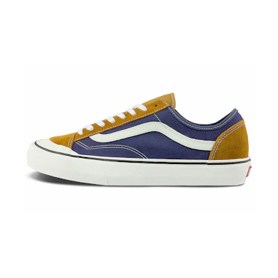 Vans Style 36 Splicing Contrasting Colors Low Tops Casual Skateboarding Shoes Unisex Navy Blue Yellow