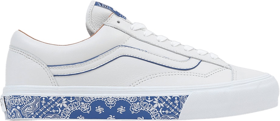 Mens blue hot sale and white vans